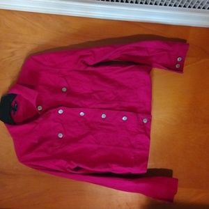 Lands End M/P 10-12 fushia cotton Lycra jacket